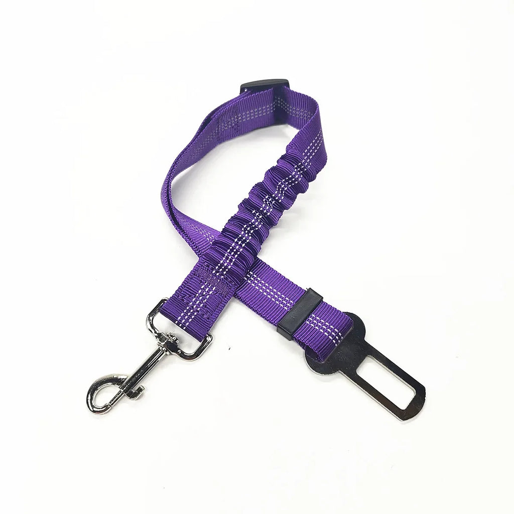 Dog Car Seat Belt – Adjustable Reflective Safety Leash for Car Travel