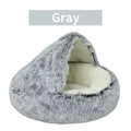 Cozy Cave 2-in-1 Calming Pet Bed – Plush Winter Nest for Cats & Small Dogs