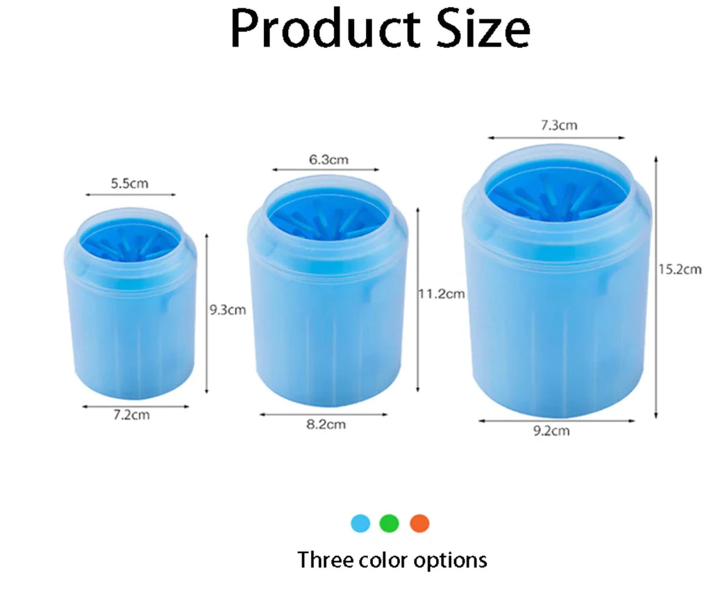 Portable Dog Paw Cleaner – Soft Silicone Bristles, Mess-Free Walks