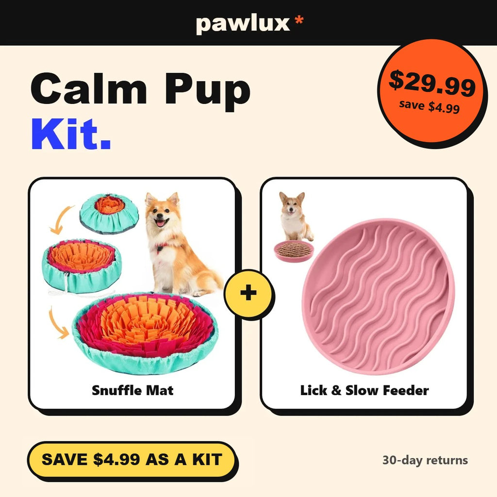 Calm Pup Kit – Snuffle Mat + Lick & Slow Feeder Bowl
