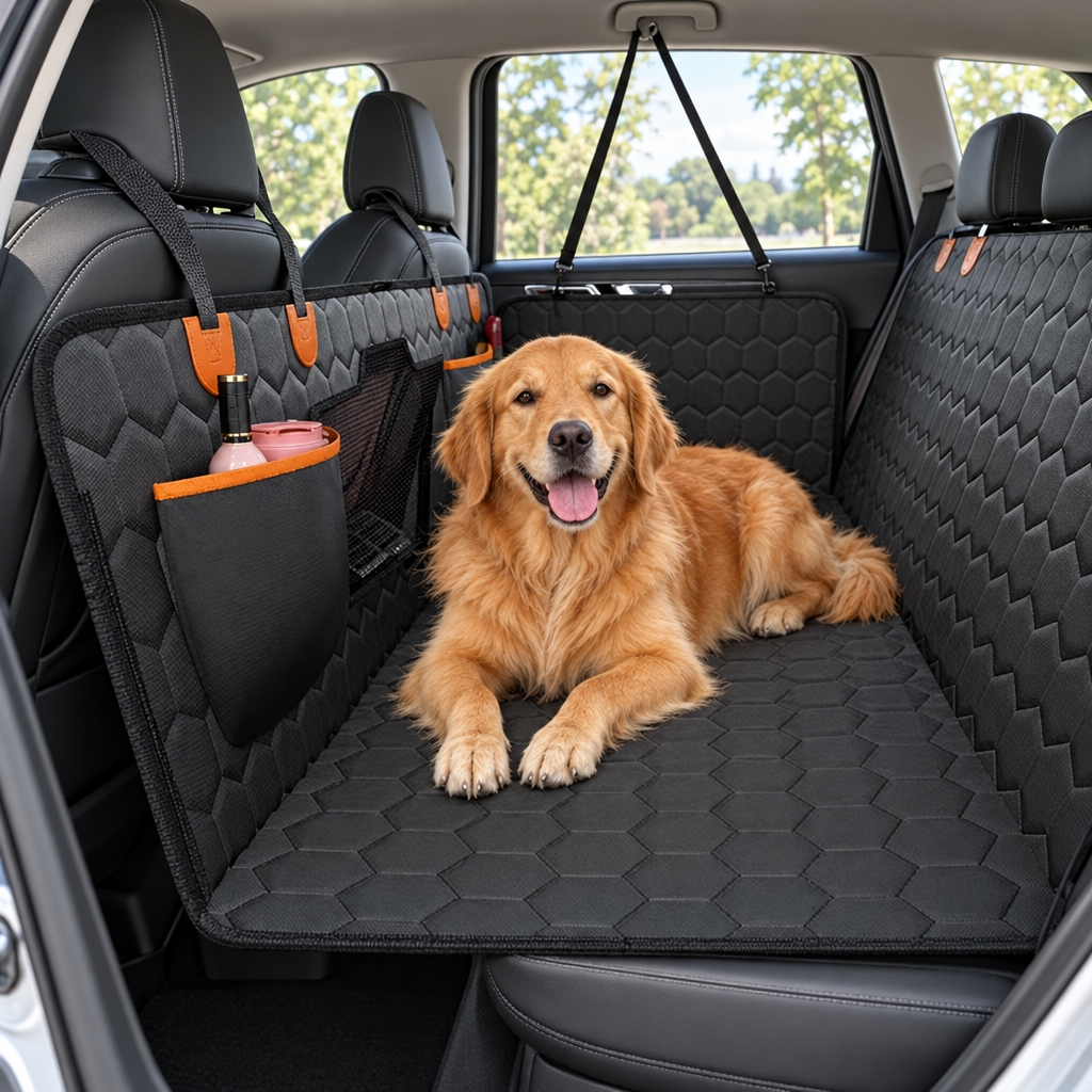 Back Seat Extender for Dogs – Hard Bottom, Waterproof, Holds 350 lbs