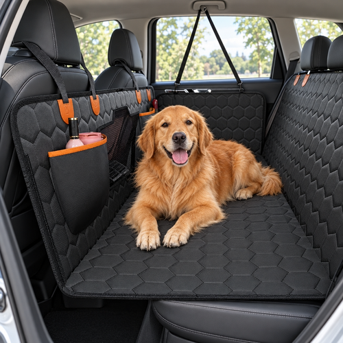 Back Seat Extender for Dogs – Hard Bottom, Waterproof, Holds 350 lbs