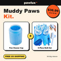 Muddy Paws Kit – Paw Cleaner Cup + 6-Piece Dog Bath Set